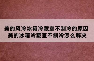 美的风冷冰箱冷藏室不制冷的原因 美的冰箱冷藏室不制冷怎么解决